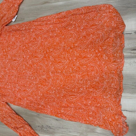 Women’s‎ Old Navy Orange Dress Size Medium M  Open Sleeves Boho - Picture 2 of 9